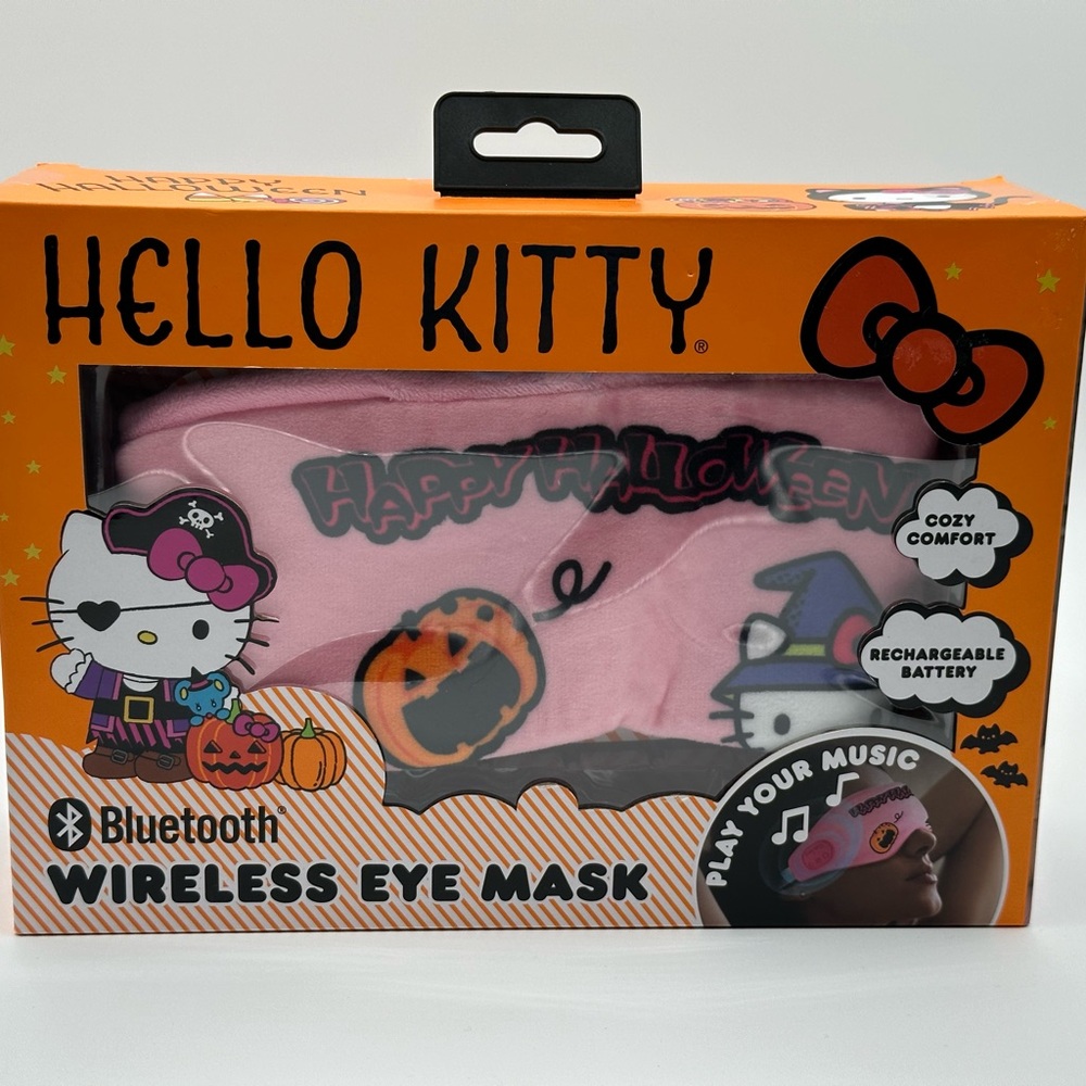 Hello Kitty Halloween Bluetooth Wireless Eye Mask NEW